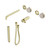 Serenity Progressive Shower System With Spout With Rome Travertine Handle And Slim Shower Trim Kit Only Brushed Gold