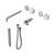 Serenity Progressive Shower System With Spout With Arabescato Corchia Handle And Slim Shower Trim Kit Only Chrome