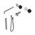 Serenity Progressive Shower System With Spout With Marquina Black Handle And Slim Shower Trim Kit Only Chrome