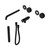 Serenity Progressive Shower System With Spout With Marquina Black Handle And Slim Shower Trim Kit Only Matte Black