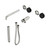 Serenity Progressive Shower System With Spout With Marquina Black Handle And Slim Shower Trim Kit Only Brushed Nickel