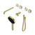 Serenity Progressive Shower System With Spout With Rome Travertine Handle And Hand Shower Trim Kit Only Brushed Gold