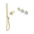 Serenity Progressive Shower System With Carrara Handle And Slim Shower Trim Kit Only Brushed Gold
