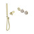 Serenity Progressive Shower System With Rome Travertine Handle And Slim Shower Trim Kit Only Brushed Gold