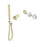 Serenity Progressive Shower System With Arabescato Corchia Handle And Slim Shower Trim Kit Only Brushed Gold