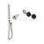 Serenity Progressive Shower System With Marquina Black Handle And Slim Shower Trim Kit Only Brushed Nickel