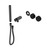 Serenity Progressive Shower System With Marquina Black Handle And Slim Shower Trim Kit Only Gun Metal