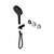 Serenity Progressive Shower System With Carrara Handle And Hand Shower Trim Kit Only Matte Black