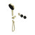 Serenity Progressive Shower System With Marquina Black Handle And Hand Shower Trim Kit Only Brushed Gold
