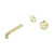 Serenity Progressive Wall Basin Mixer 160mm Spout With Metal Handle Trim Kit Only Brushed Gold