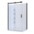Anita Acrylic Shower 2 Sided 1200mm x 915mm Corner Mould Black Left Hand