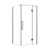 Ankara Door Set 2 Sided 1000mm Chrome