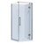 Ankara Acrylic Shower 2 Sided 1000mm x 1000mm Flat Wall Chrome Standard Profile