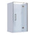 Ankara Acrylic Shower 3 Sided 1200mm x 900mm Flat Wall Chrome Standard Profile
