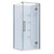 Ankara Acrylic Shower 2 Sided 1000mm x 1000mm Corner Mould Chrome Low Profile Offset Waste