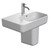 Elevate Slim Wall Basin With Shroud 550 x 380mm Right