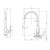 Arlo Sink Mixer 200mm Gooseneck Chrome