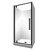 Horizon Framed Shower Enclosure Alcove Pivot Door 1000 x 1000 x 1000mm Black Flat Wall