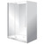 Horizon Framed Shower Enclosure Alcove Pivot Door 1000 x 1200 x 1000mm White Flat Wall