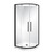 Horizon Framed Round Shower Enclosure Pivot Door 900 x 900mm Black Flat Wall