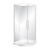 Horizon Framed Round Shower Enclosure Pivot Door 1000 x 1000mm White Flat Wall