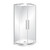 Horizon Framed Round Shower Enclosure Pivot Door 1000 x 1000mm Silva Flat Wall