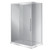 Horizon Framed Shower Enclosure 2 Sided Sliding Door 1200 x 800mm Grey Glass Left Hand Tray White Flat Wall