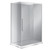 Horizon Framed Shower Enclosure 2 Sided Sliding Door 1200 x 800mm Grey Glass Right Hand Tray White Flat Wall