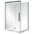 Horizon Framed Shower Enclosure 2 Sided Sliding Door 1200 x 1000mm Left Hand Tray Black Flat Wall