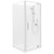 Ruby II Square Corner Shower 1000x1000 White Frame with Flat Wall Centre Waste