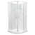 Ruby II Round Sliding Shower 900x900 White Frame with PLUS Wall Centre Waste