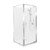 Ruby II Square Corner Shower 900x900 Metallic Frame with Flat Wall Rear Waste