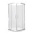 Ruby II Round Sliding Shower 900x900 Metallic Frame with Flat Wall Rear Waste