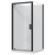 Samara Acrylic Shower Square 1000 x 1000mm Flat Wall Black 4S Centre