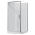 Samara Acrylic Shower Square 1000 x 1000mm Flat Wall Chrome 4S Offset