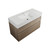 Image 1 Edge Wall Hung Vanity 1010mm 2 Drawer Original Oak Recessed Handle