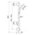 Maku MK2 Satinjet Rail Shower Brushed Nickel