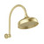 Cromford High Rise Shower Arm & Rose Brushed Gold 210mm