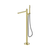 Pure Freestanding Bath Mixer SS316L Progressive With Outdoor Shower HoseBrushed Gold