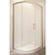 Tivoli Round Sliding Shower 1200 x 900mm Metallic Side Recessed Wall Centre Waste Left Hand