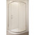 Tivoli Round Sliding Shower 1000 x 1000mm Metallic Flat Wall Rear Waste