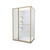 Tivoli Inslide Shower 1200 x 1000mm Brushed Brass Side Recessed Wall Centre Waste Right Hand