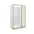 Tivoli Inslide Shower 1200 x 1000mm Brushed Brass Side Recessed Wall Centre Waste Left Hand