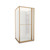 Tivoli Inslide Shower 1000 x 1000mm Brushed Brass Corner Contour Plus Wall Rear Waste