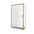 Tivoli Inswing Shower 1200 x 1000mm Brushed Brass Flat Wall Centre Waste Right Hand