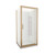 Tivoli Inswing Shower 1000 x 1000mm Brushed Brass Corner Contour Plus Wall Centre Waste