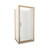 Tivoli Inswing Shower 1000 x 1000mm Brushed Brass Flat Wall Centre Waste