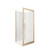 Tivoli Inswing Shower 900 x 900mm Brushed Brass Side Recessed Wall Centre Waste