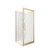 Tivoli Inswing Shower 900 x 900mm Brushed Brass Side Recessed Wall Rear Waste