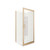 Tivoli Inswing Shower 900 x 900mm Brushed Brass Corner Contour Plus Wall Rear Waste